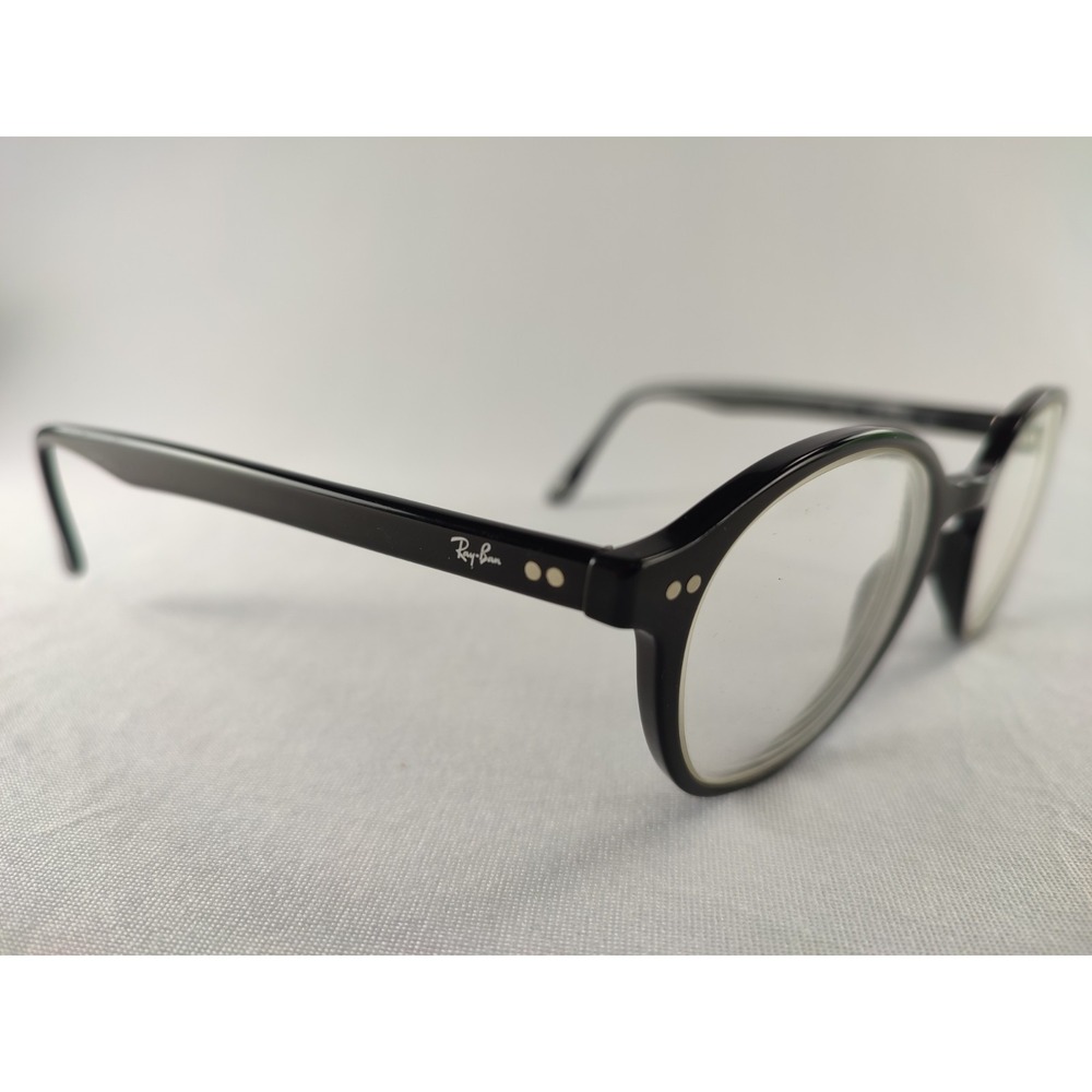 Ray-Ban RB 5193 2000 Shiny Black Round Eyeglass Frames 48-20-140 Italy